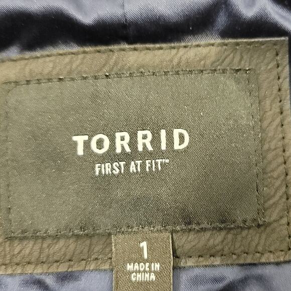 Torrid Gray Fit Flare Long Line Hooded Winter Warm Snow Jacket 1 - 1X - Picture 7 of 8